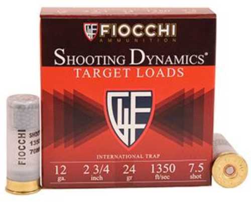 12 Gauge 25 Rounds Ammunition Fiocchi Ammo 2 3/4" 24 Gr Target #7